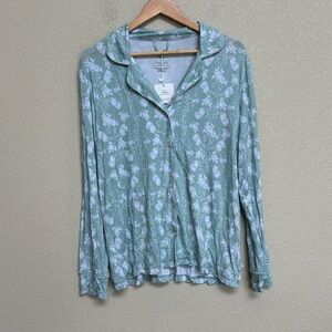 NWT‎ Goosebumps x Pepper Green Floral Pajama Top Women’s Medium
